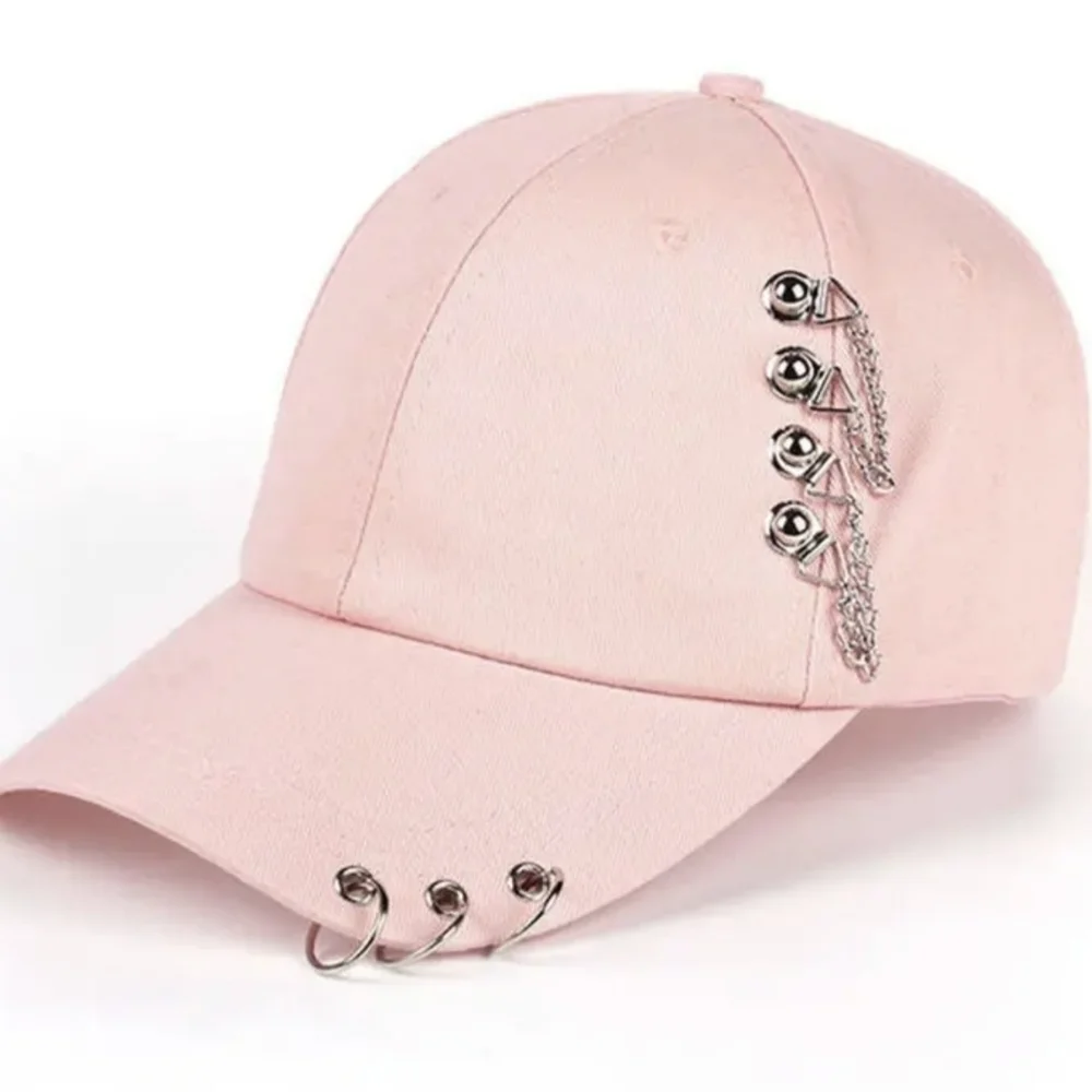 New 1pc Vintage Fashion Personalized Baseball Cap With Chain, hat, T2MIS